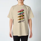 どうぶつのホネ、ときどきキョウリュウ。のイリエワニとホネ Regular Fit T-Shirt