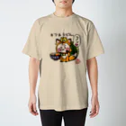 旅猫王子れぉにゃん👑😼公式(レイラ・ゆーし。)のキツネうどん☆れぉにゃん Regular Fit T-Shirt