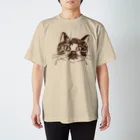 猫ねむりzzz..のブチ猫さん スタンダードTシャツ