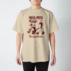KIKUUUDESIGNのモタモタモータース- akacha Regular Fit T-Shirt