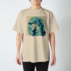 シンセティックスタイルズのモダンガール(水色) Regular Fit T-Shirt