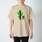 yellowgreenのサボテン　さぼてん スタンダードTシャツ