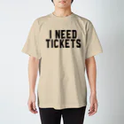 musicshop BOBのI NEED TICKETS - BLACK LOGO Regular Fit T-Shirt