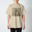 光平洋子のかしこいプーリー犬のイラスト  鉛筆画 歩く犬 Regular Fit T-Shirt
