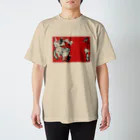 made blueのRetoro Japanese red Fox stationery Regular Fit T-Shirt