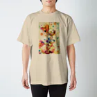 yuu_loveの花と蝶 Regular Fit T-Shirt