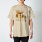 4126餃子（ﾖｲﾌﾛｷﾞｮｰｻﾞ）の焼き餃子犬 スタンダードTシャツ