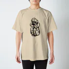 工房ＨＡＮＺＯＵの前面(片面)プリント　しゃがむ土偶くん　＃土偶シリーズ Regular Fit T-Shirt