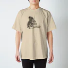 dokukinoko1000の怪鳥ハシビロコウのセンさん2　モノクロ Regular Fit T-Shirt