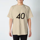 ふしめTシャツの40歳のふしめ (Black) Regular Fit T-Shirt