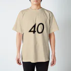 ふしめTシャツの40歳のふしめ (Black) スタンダードTシャツ