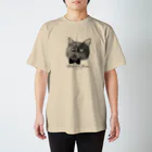 nemunoki paper itemの黒猫のヴィヴィ（蝶ネクタイ） スタンダードTシャツ