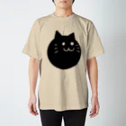 SaaKoaraのまるっと黒にゃんこ スタンダードTシャツ