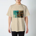 ぽんぽこ商店のカエルストア Regular Fit T-Shirt