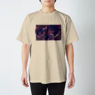 檸檬飴のカサブランカとクレステッドゲッコー(パープル) Regular Fit T-Shirt