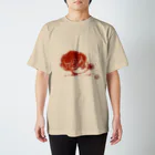 花日和 畳のびっちょん金魚(赤) Regular Fit T-Shirt