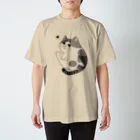 まこーた商店📦のコミックタッチ三毛ちゃん🖤🤍🖤 〘モノクロ 〙 Regular Fit T-Shirt