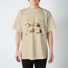 SOMALY【SUZURI店】の動物キャンプ スタンダードTシャツ