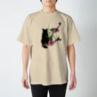 ねこ・ねこの桜猫 スタンダードTシャツ