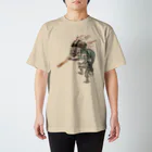 和もの雑貨 玉兎の百鬼夜行絵巻 五徳の付喪神【絵巻物・妖怪・かわいい】 Regular Fit T-Shirt