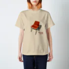 OSMWORKSのVINTAGE CHAIR ビンテージチェアレザーブラウン Regular Fit T-Shirt