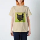 peperutの黒猫おめかし　 スタンダードTシャツ