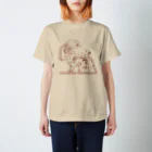 t-shirts-cafeのフォントイラストレーション『ミニチュアダックスフンド』 スタンダードTシャツ