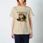 旅猫王子れぉにゃん👑😼公式(レイラ・ゆーし。)のキツネうどん☆れぉにゃん スタンダードTシャツ