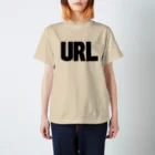 URLのURL黒-01 スタンダードTシャツ