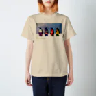 さむろのmemory penguins (beach) スタンダードTシャツ