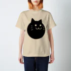 SaaKoaraのまるっと黒にゃんこ スタンダードTシャツ