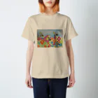 hal's SHOPのミツバチとお花畑 Regular Fit T-Shirt