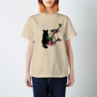 ねこ・ねこの桜猫 スタンダードTシャツ