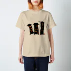 花日和 畳のマチアカリ(黒字) スタンダードTシャツ