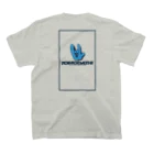 KOJI OSHIRO_WEB STOREのTOMODATHI BOX　GRAY×BLUE Regular Fit T-Shirtの裏面