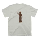山の門のおはなまつり（茶） Regular Fit T-Shirtの裏面