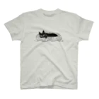 黒猫メディア / nya3（にゃにゃにゃ）の浮き輪と黒猫さん Regular Fit T-Shirt