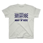 NEAT001のNEAT001ロゴ＋チェッカーフラッグ （淡色生地用） スタンダードTシャツ