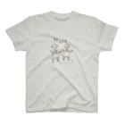 tailor P-cafe by HNPeerのBro.PEACE  brown line Regular Fit T-Shirt