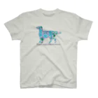 AtelierBoopの花　フラットコーテッドレトリバー Regular Fit T-Shirt