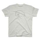 Sougaku　Productのフィボナッチ数列右巻き スタンダードTシャツ