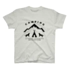 too muchの人間用のCAMPING　黒 スタンダードTシャツ