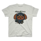 Ninja Cocoの忍者プードルの志ちゃん　手裏剣っっ スタンダードTシャツ