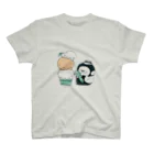 MINI BANANA ゴリラの親子のMINI BANANA スタンダードTシャツ