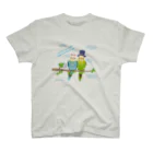 Satokostudioのセキセイペア スタンダードTシャツ