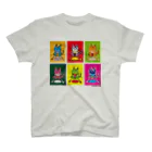 aoinekoLEO Joulupukkiのレオ６カラープリント-Tシャツ Regular Fit T-Shirt