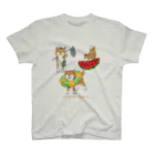 Atelier-Queueの柴犬の夏休み スタンダードTシャツ