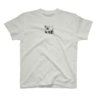 CLOVER-SHOKOのネコ＊なかよし♪　花モノクロ スタンダードTシャツ