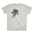 もけけ工房 SUZURI店のびわ鍾馗様と犬神 Regular Fit T-Shirt