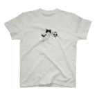 猫と音楽Strings Catのサッカーねこ Regular Fit T-Shirt